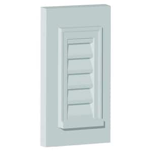 25 in. x 37 in. Rectangular White Polyurethane Weather Resistant Gable Louver Vent