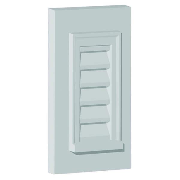 Fypon 25 in. x 37 in. Rectangular White Polyurethane Weather Resistant Gable Louver Vent