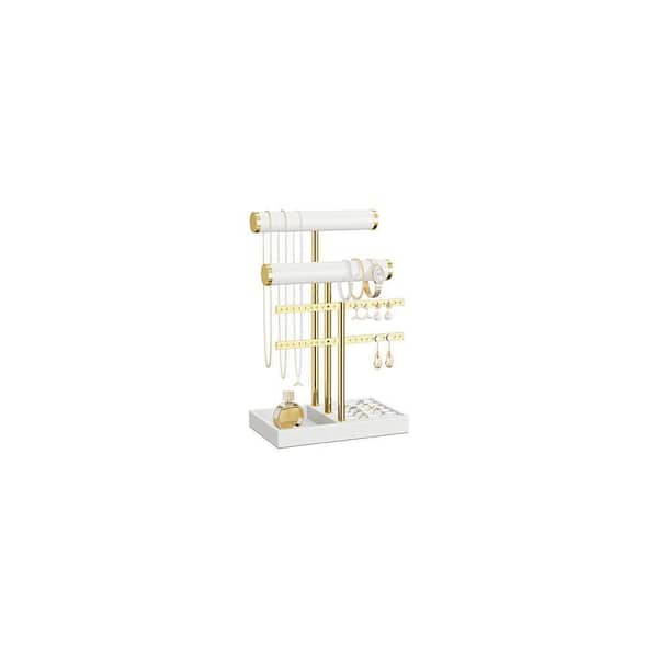 3 Tier Bracelet Holder Display, WhiteLeather Bracelet Holder, 12. 2in