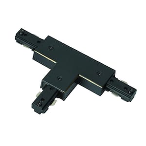 0.8 in. H Dark Bronze Single Circuit T-Shape Metal Track Lighting Connector with Left Polarity H-Type