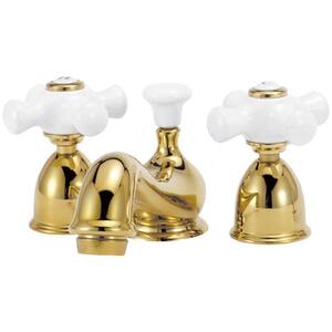 Bradsford 4 in. Minispread 2-Handle Mid-Arc Bathroom Faucet in Polished Brass