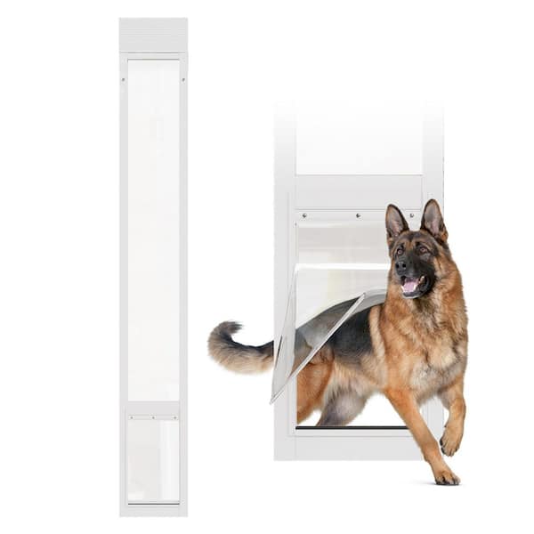 10 in. x 16 in. Large White Freedom Patio Panel 91 in. to 96 in. Pet Door