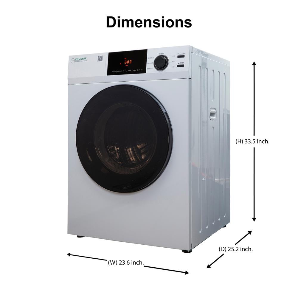 24" White Front-Load Vented Dryer with Moisture Sensing