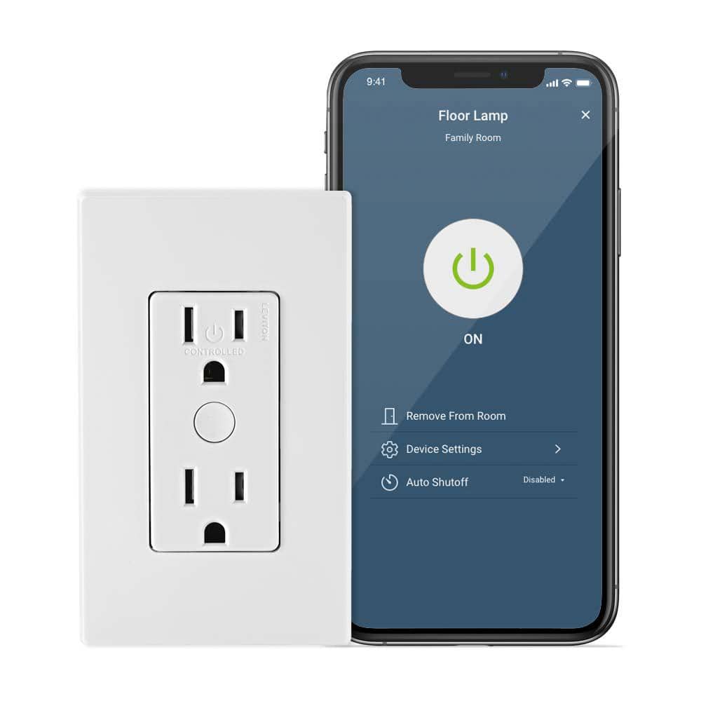 Leviton Decora Smart WiFi Tamper Resistant 15A Duplex Outlet (2nd Gen