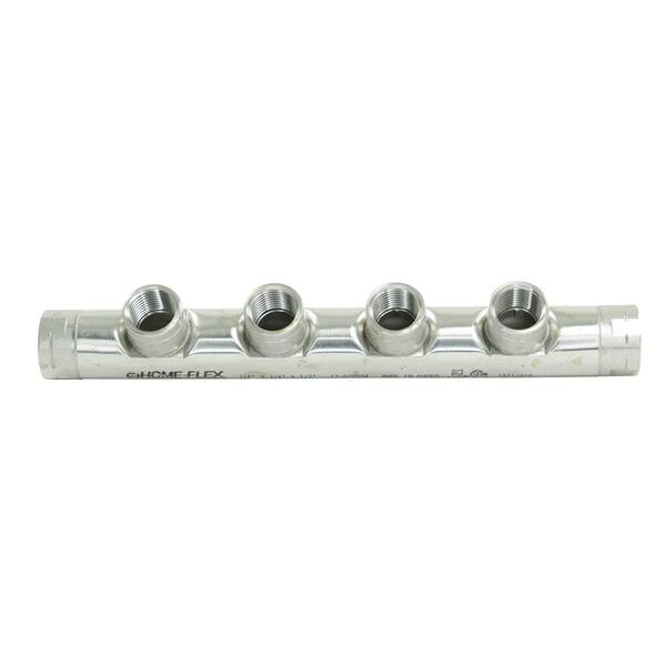 HOMEFLEX 3/4 X 3/4 X (4) 1/2 CSST FIPT Stainless Steel Manifold 11