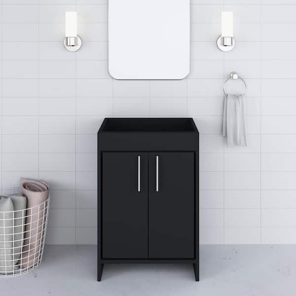 Villa 24 in. W x 18 in. D Bath Vanity Cabinet Only in Black