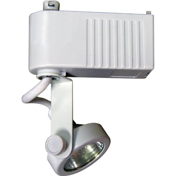 Volume Lighting 1-Light White Low Voltage Adjustable Small Gimbal Ring Track Lighting Head