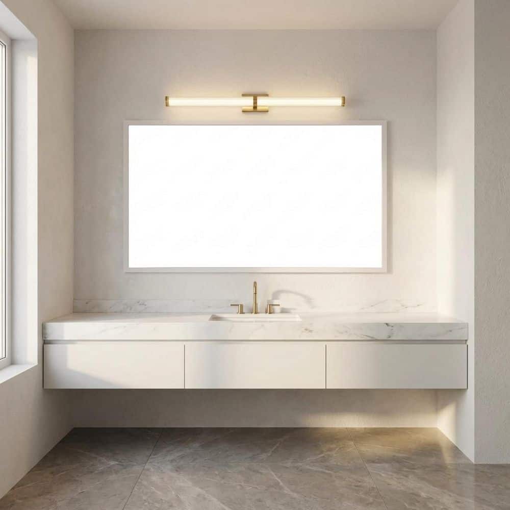 Generation Lighting Syden 48 in. W x 4.75 in. H Satin Brass LED