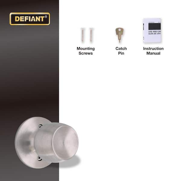 Defiant Brandywine Stainless Steel Dummy Door Knob 32T8640B - The