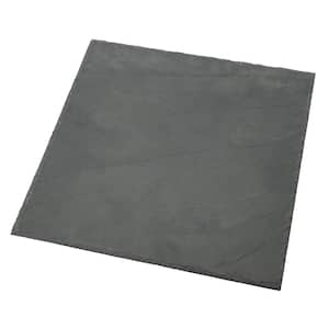 Natural Slate Black Stone 12 in. x 12 in. Square Serving Board Cheese Platter Hot Pan Trivet