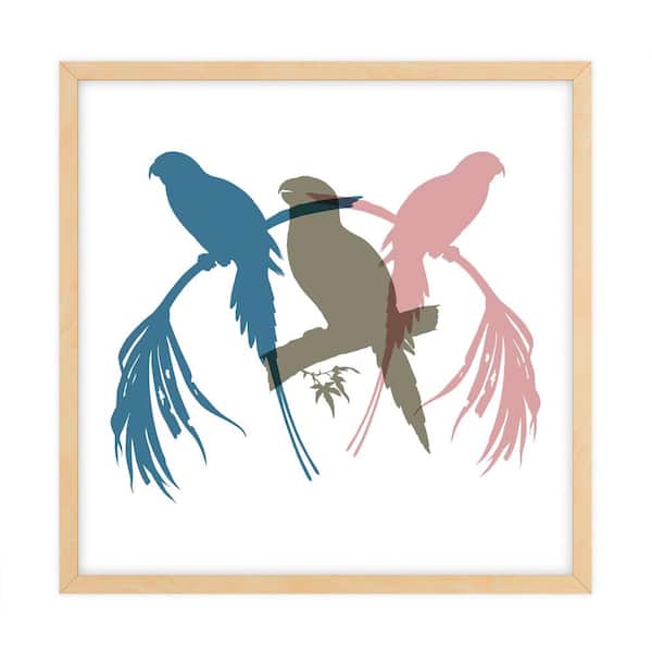 Unbranded Colored Layering Collection Framed Animal Art Print 34 in. x 34 in.