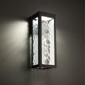 Hawthorne 11 in. Hardwired LED Indoor and Outdoor Wall Light 3000K in Black