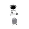 Weber Jumbo Joe Premium 22 in. Charcoal Grill in Black with Steel Cooking Grate with Grill Cover Combo
