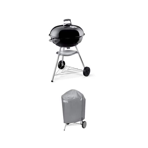 Jumbo Joe Premium 22 in. Charcoal Grill in Black with Steel Cooking Grate with Grill Cover Combo
