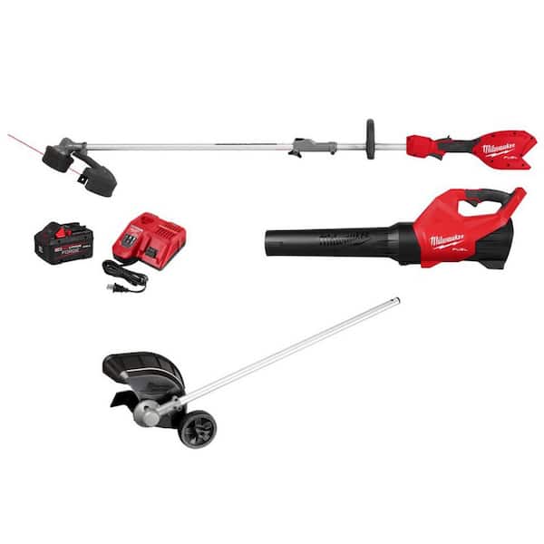 M18 FUEL 18V 16 in. Brushless Cordless QUIK-LOK String Trimmer/Blower 8.0 Ah FORGE Combo Kit w/ Bed Redefiner Attachment