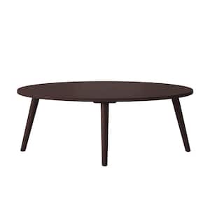 Marcia 46.25 in. W Espresso Brown Large Oval Wood Coffee Table