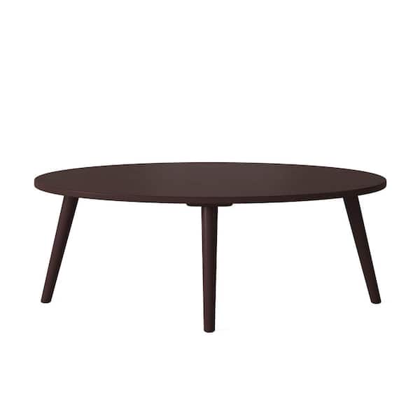 Handy Living Marcia 46.25 in. W Espresso Brown Large Oval Wood Coffee Table