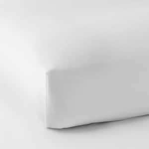 Legends Luxury Solid White 500-Thread Count Cotton Sateen Twin Fitted Sheet