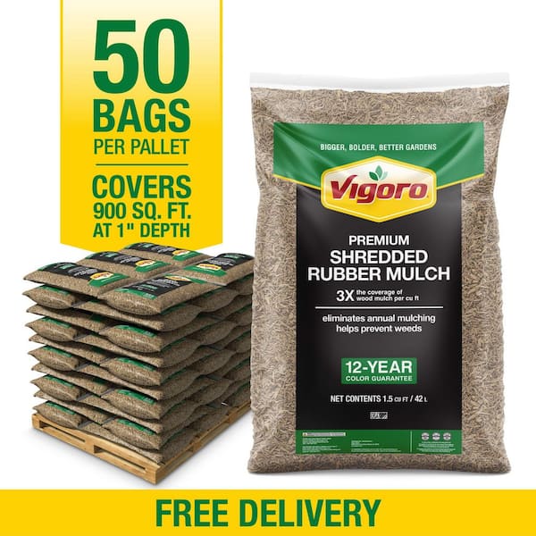 75 cu. ft. Cypress Shredded Bulk Rubber Mulch (50 Bags)