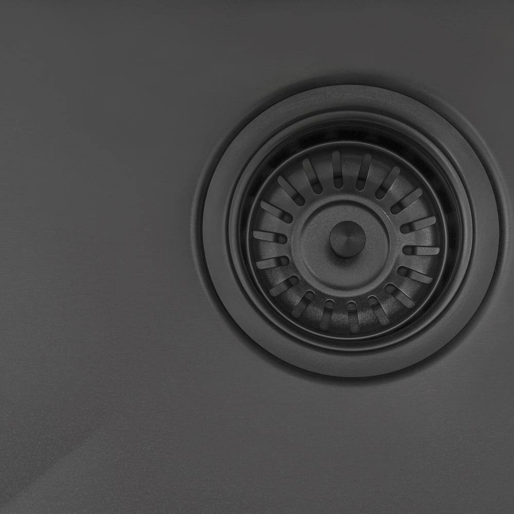 27-Inch Gunmetal Black Stainless Steel Undermount Kitchen Sink