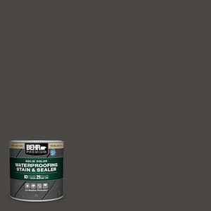 8 oz. #PPU24-01 Black Mocha Solid Color Waterproofing Exterior Wood Stain and Sealer Sample