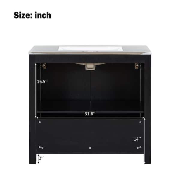 yuuu.　36 Virubi Vintage 36 in. W Freestanding Bath Vanity in Espresso with