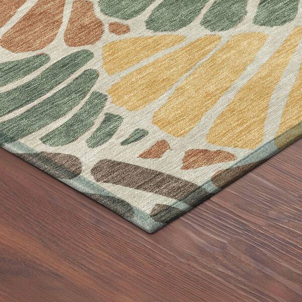 Chantille Machine Washable Indoor/Outdoor Abstract ACN2384 Basil 2 ft. x 3 ft. Accent Rug