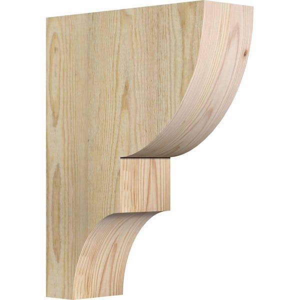 Ekena Millwork 4 in. x 12 in. x 16 in. Douglas Fir Ridgewood Rough Sawn Corbel