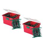 HOMZ Red, Green and Clear String Light Plastic Storage Box with 4 Green Light  Cord Wraps (Set of 2) 7875RBGLEC.02 - The Home Depot