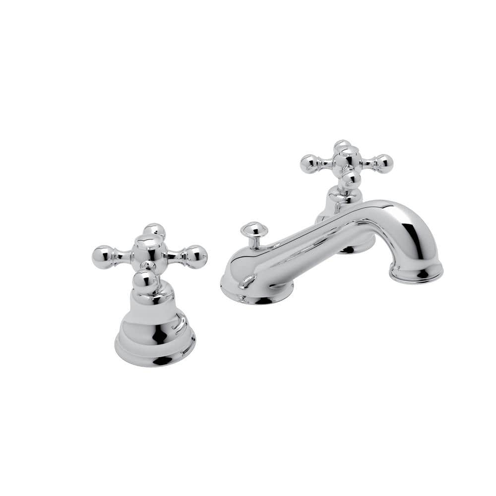 UPC 824438201576 product image for Arcana 8 in. Widespread Double Handle Bathroom Faucet with Drain Kit Included in | upcitemdb.com