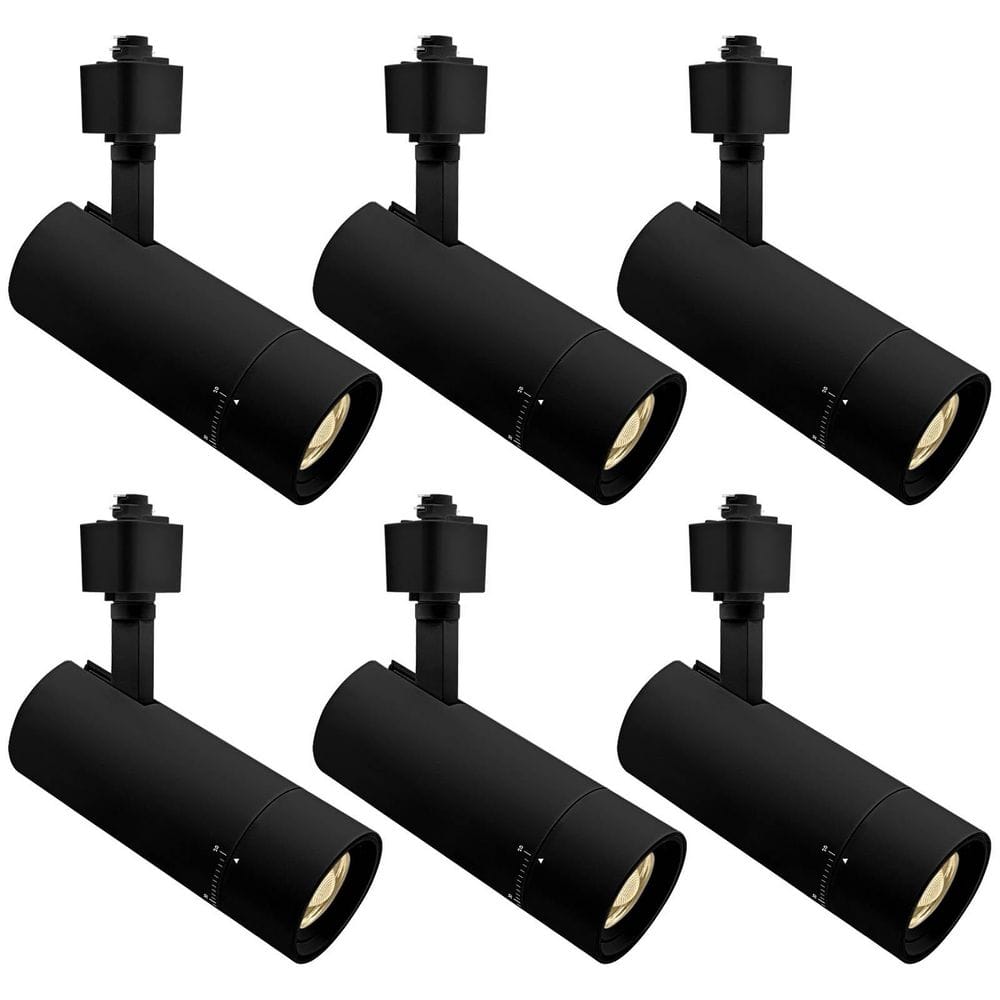 2.5 In. Zoomable LED Track Light, 5CCT, CRI90, 15W, 1050LM, Dimmable, 358° + 90° Tilt & 20°-50° Beam, ETL, Black 6 Pack price history on PriceWatchPro