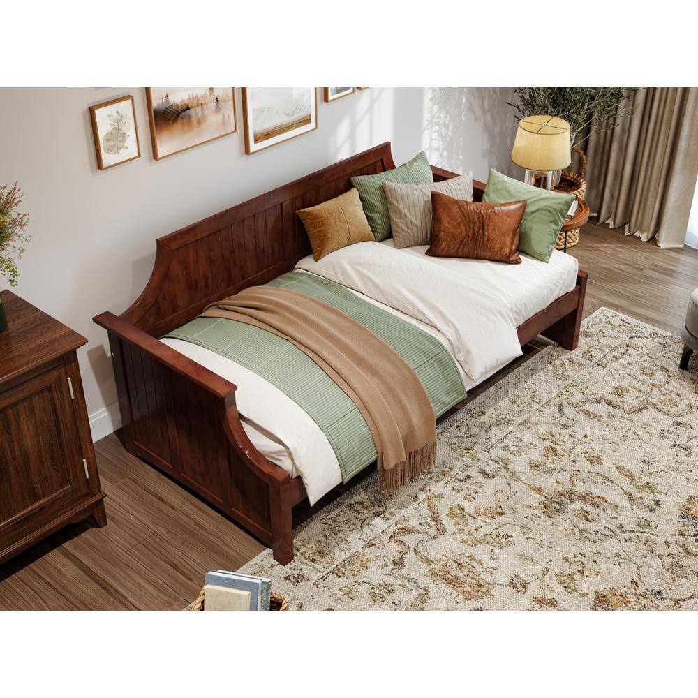 Cambridge Walnut Twin Wood Daybed Frame with Slats