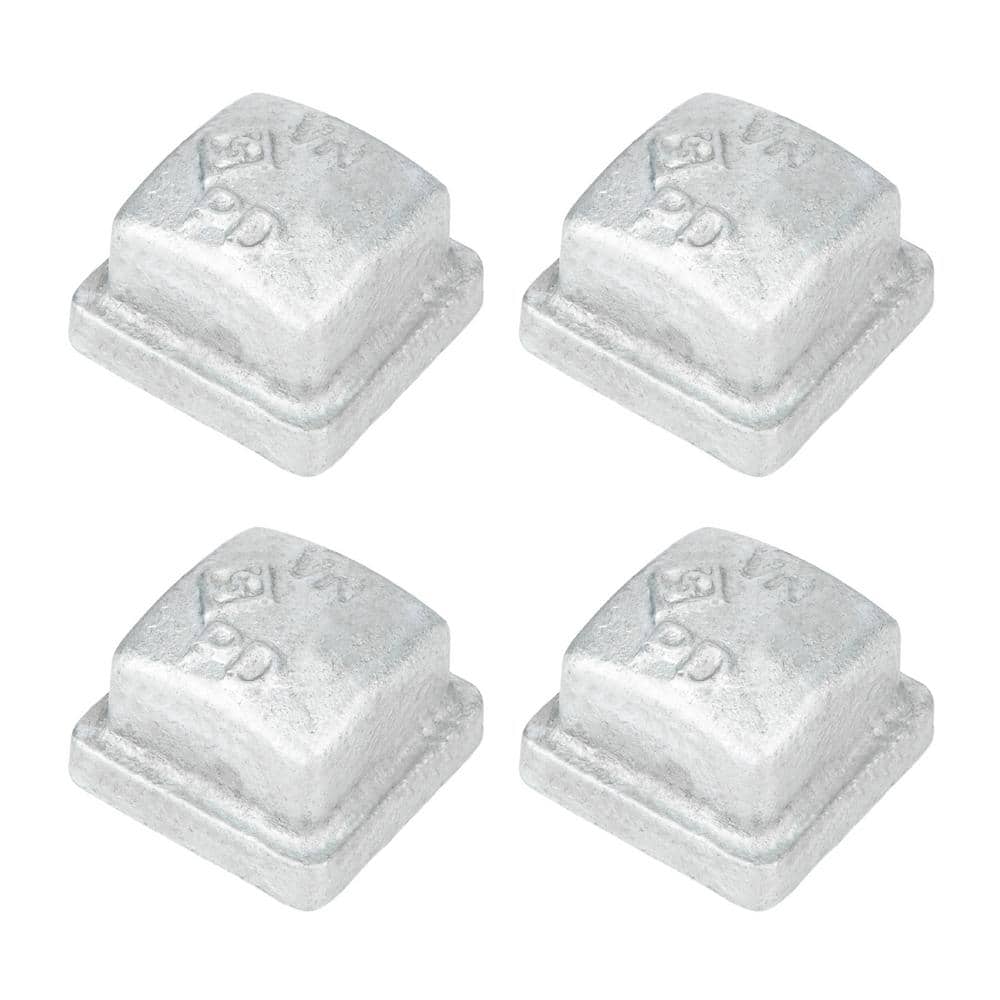 3/4 in. Galvanized Iron Square Cap (4-Pack) price history on PriceWatchPro
