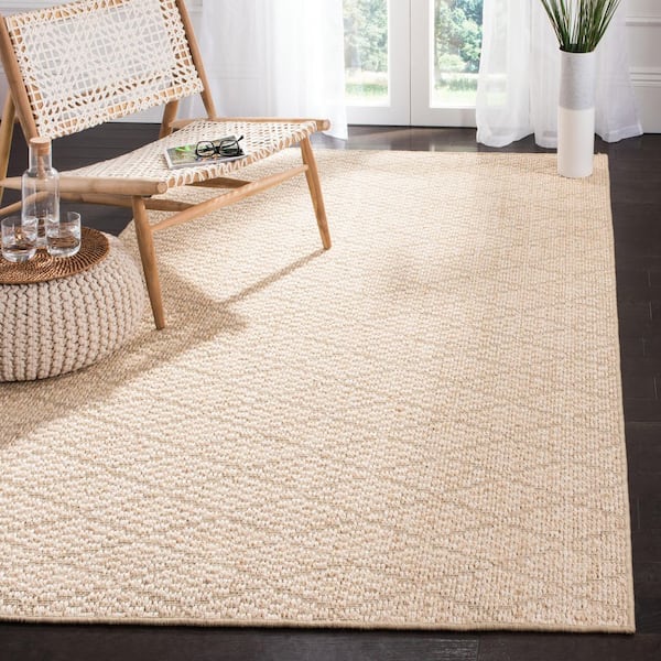 Palm Beach 9 ft. x 12 ft. Beige Diamond Knit Area Rug