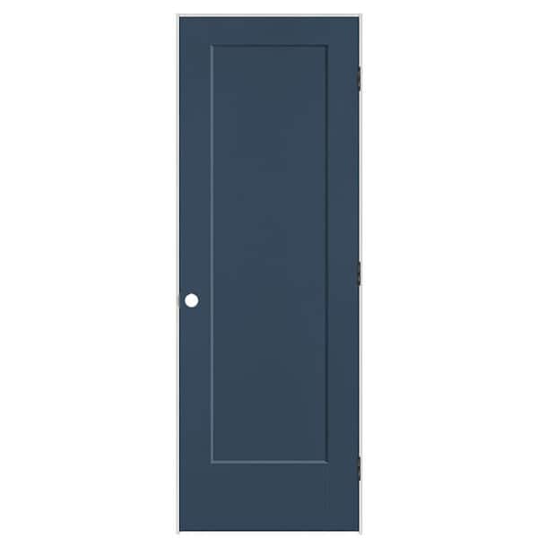 Masonite 28 in. x 80 in. 1-Panel Lincoln Park Left-Hand Solid Core Night Tide Molded Composite Single Prehung Interior Door