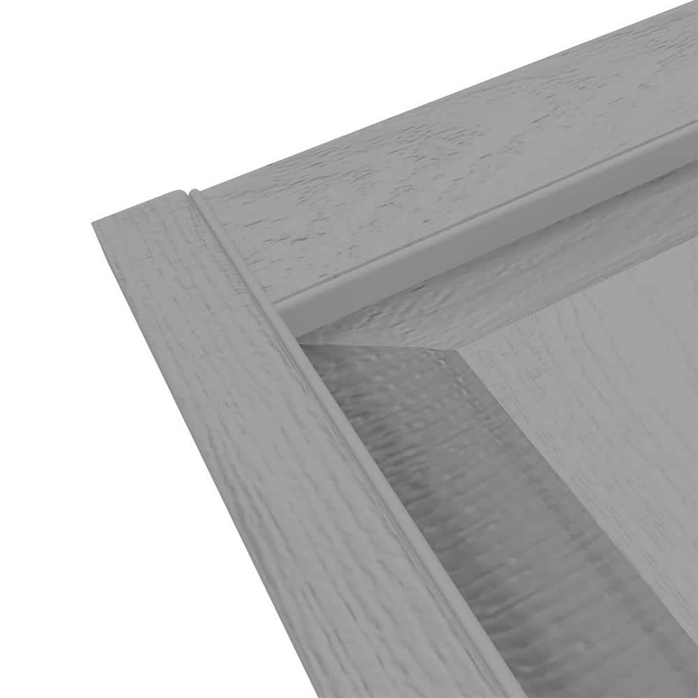 12"W x 57"H Gray Vinyl Raised Panel Shutters, Paintable