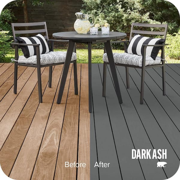 5 gal. #770F-5 Dark Ash Solid Color Waterproofing Exterior Wood Stain