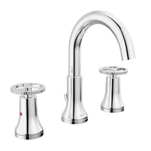 Trinsic Wheel 8 in. Widespread 2-Handle Bathroom Faucet in Chrome