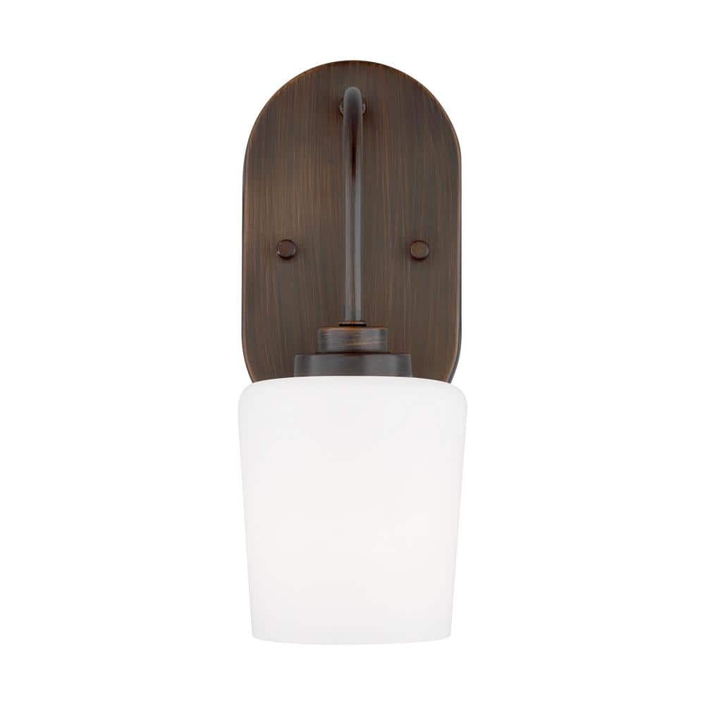 Windom Bronze Outdoor Dimmable Wall Sconce with Etched Glass