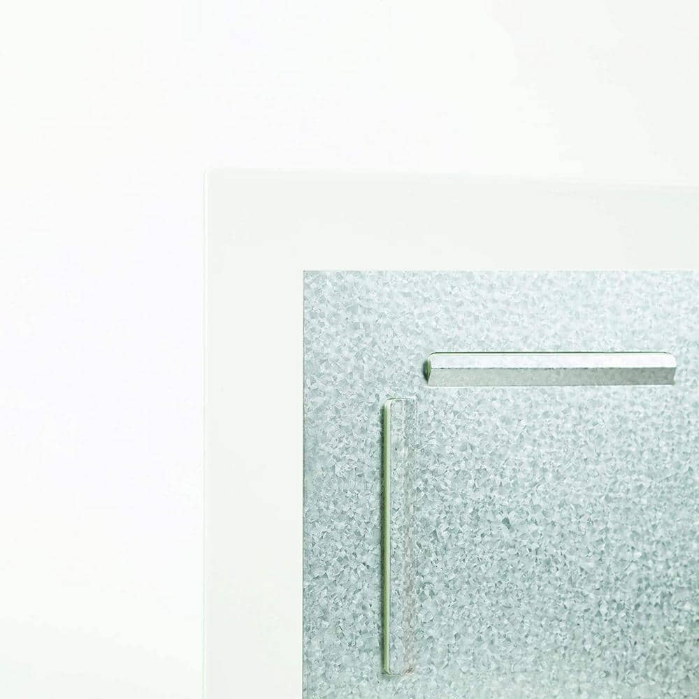 White Frosted Frameless Glass Dry-Erase Board 36" x 24"