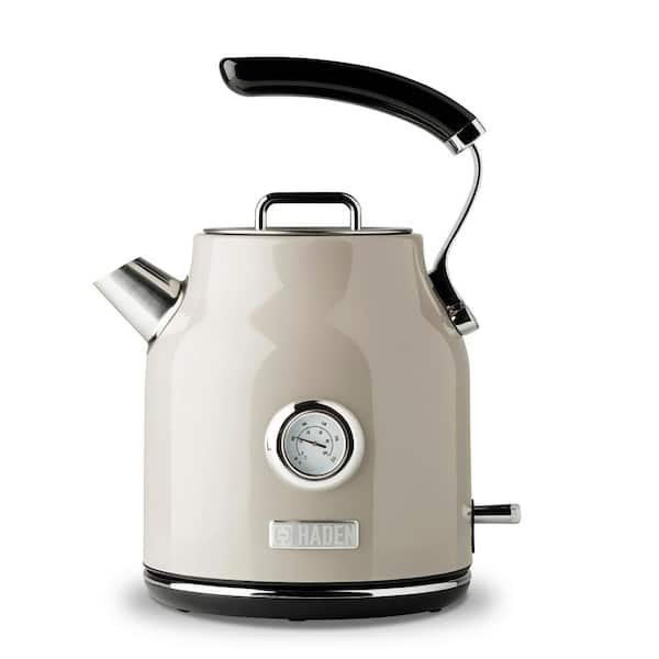 Dorset 1.7 l 7-Cup Beige Stainless Steel Electric Kettle with Auto Shut-Off and Boil-Dry Protection