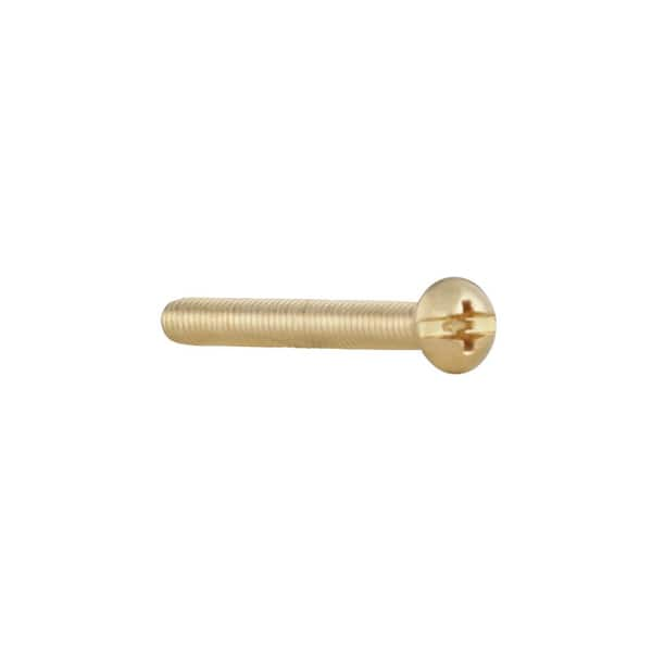 Everbilt #10-24 x 3 in. Combo Round Head Brass Machine Screw (2-Pack)  813731 - The Home Depot