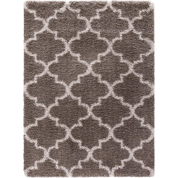 Concord Global Trading Light Brown 3 ft. x 5 ft. Ocean Shag Marrakech Area Rug