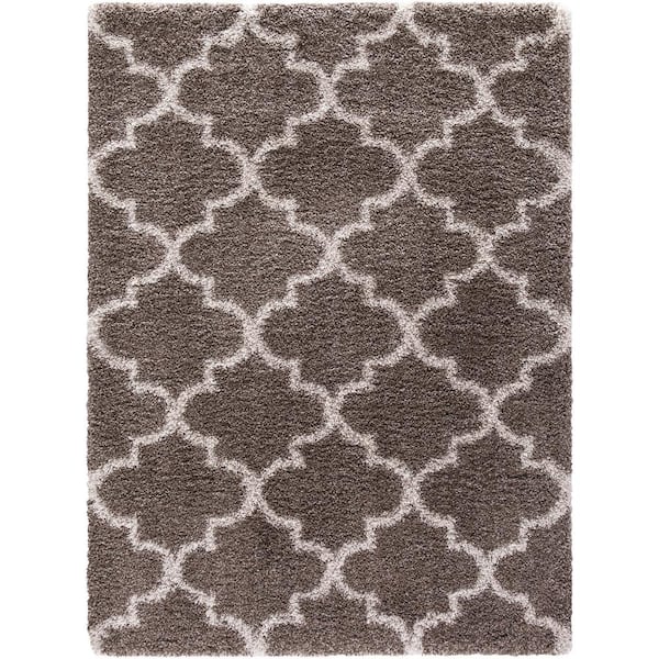 Concord Global Trading Ocean Shag Marrakech Light Brown 5 ft. x 7 ft. Area Rug