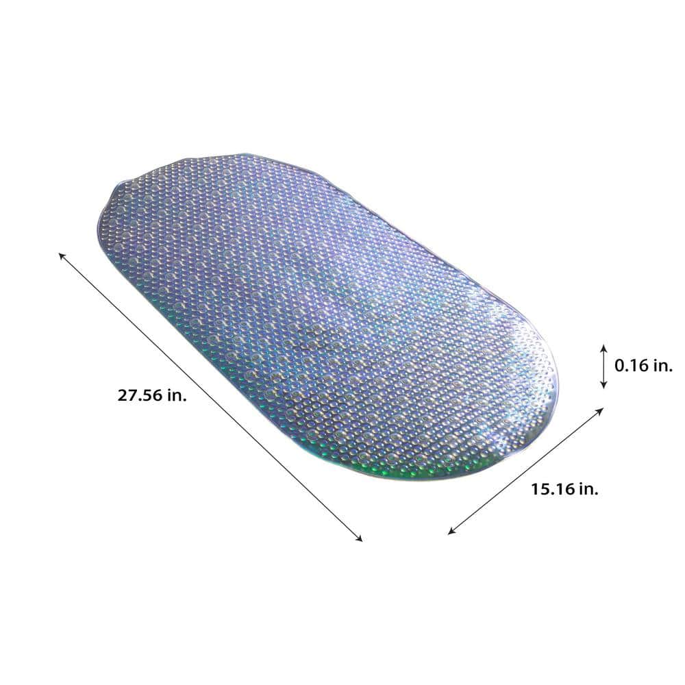 Iridescent Non-Slip Kids Bath Mat with Suction Cups