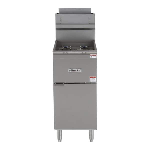 Magic Chef 35 Qt. Stainless Steel Commercial Gas Fryer MCCGF50A