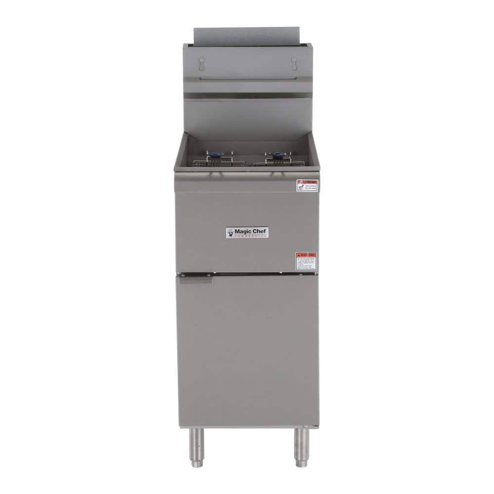 35 Qt. 50 lb. Stainless Steel Commercial Propane Gas Fryer - 120,000 BTU