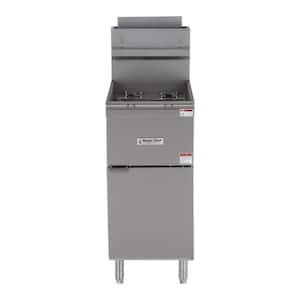 35 Qt. 50 lb. Stainless Steel Commercial Propane Gas Fryer - 120,000 BTU