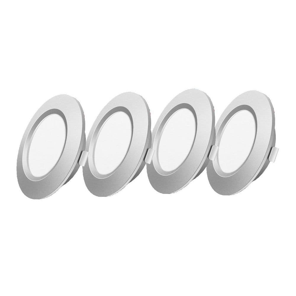 5W RV Recessed Downlight 3000K Warm White Dimmable IP44 Indoor Ceiling Light Fixture with Wire Connector 4-Pack price history on PriceWatchPro