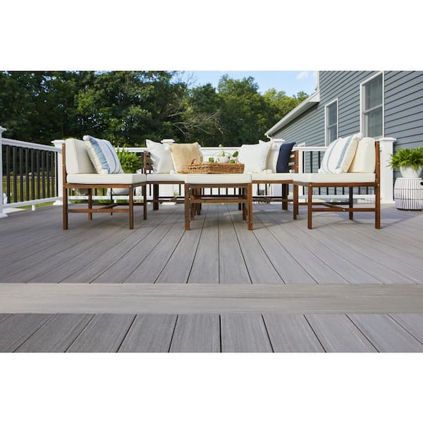 TimberTech Advanced PVC Vintage 5/4 in. x 6 in. x 20 ft. Grooved